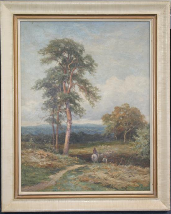 John Bates Noel (Exh.1893-1909) On the Downs, Kempty Common, 18 x 14in.